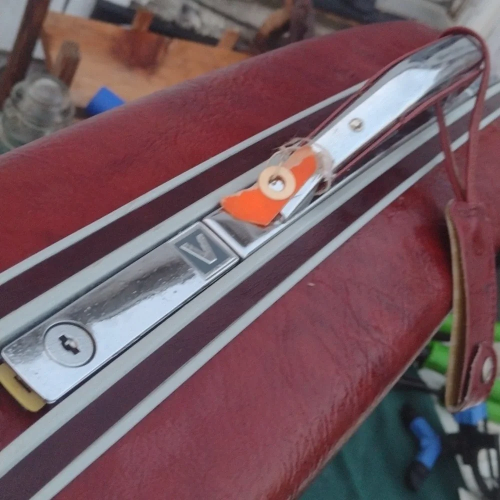 Samsonite Classic Red Leather Suitcase